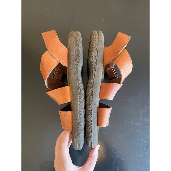 GH Bass & Co Sunjuns Brown Leather Strappy Comfort Slingback Sandals Mens 10M - Picture 4 of 13